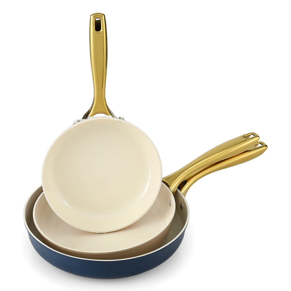 Skillets & Frying Pans: 5-star Chef Frying Pan 3PCS Shades Frypan Set Ceramic Coating Multi Colour
