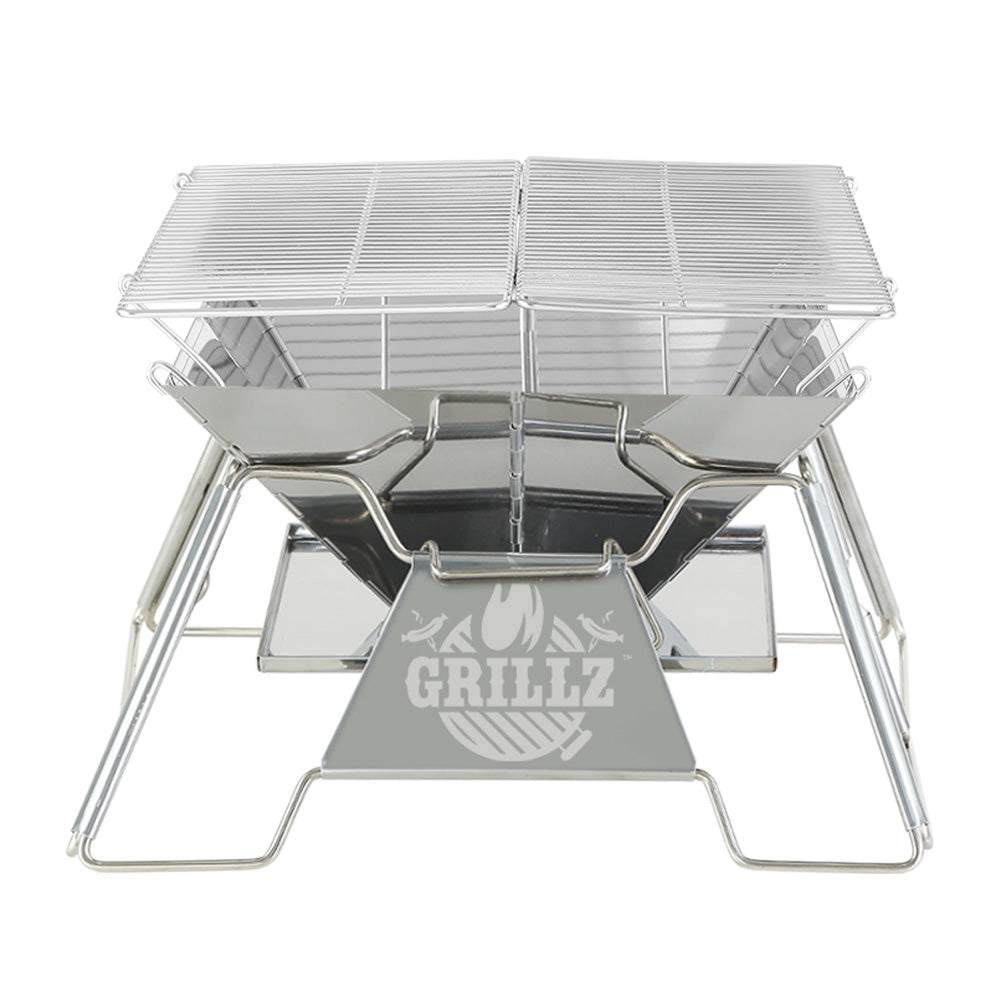 BBQ Tools: Grillz Fire Pit BBQ Grill with Carry Bag Portable