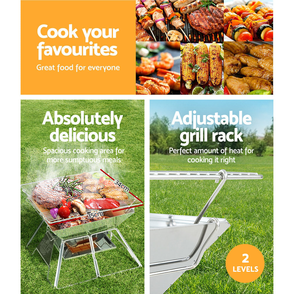 BBQ Tools: Grillz Fire Pit BBQ Grill with Carry Bag Portable