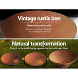 Fire Pits: Grillz Fire Pit Bowl Cast Iron Rustic 70cm