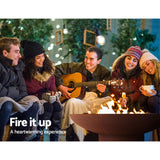 Fire Pits: Grillz Fire Pit Bowl Cast Iron Rustic 70cm