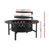 Fire Pits: Grillz Fire Pit BBQ Charcoal Smoker Portable Mesh Pits Outdoor Camping Fireplace