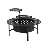 Fire Pits: Grillz Fire Pit BBQ Charcoal Smoker Portable Mesh Pits Outdoor Camping Fireplace
