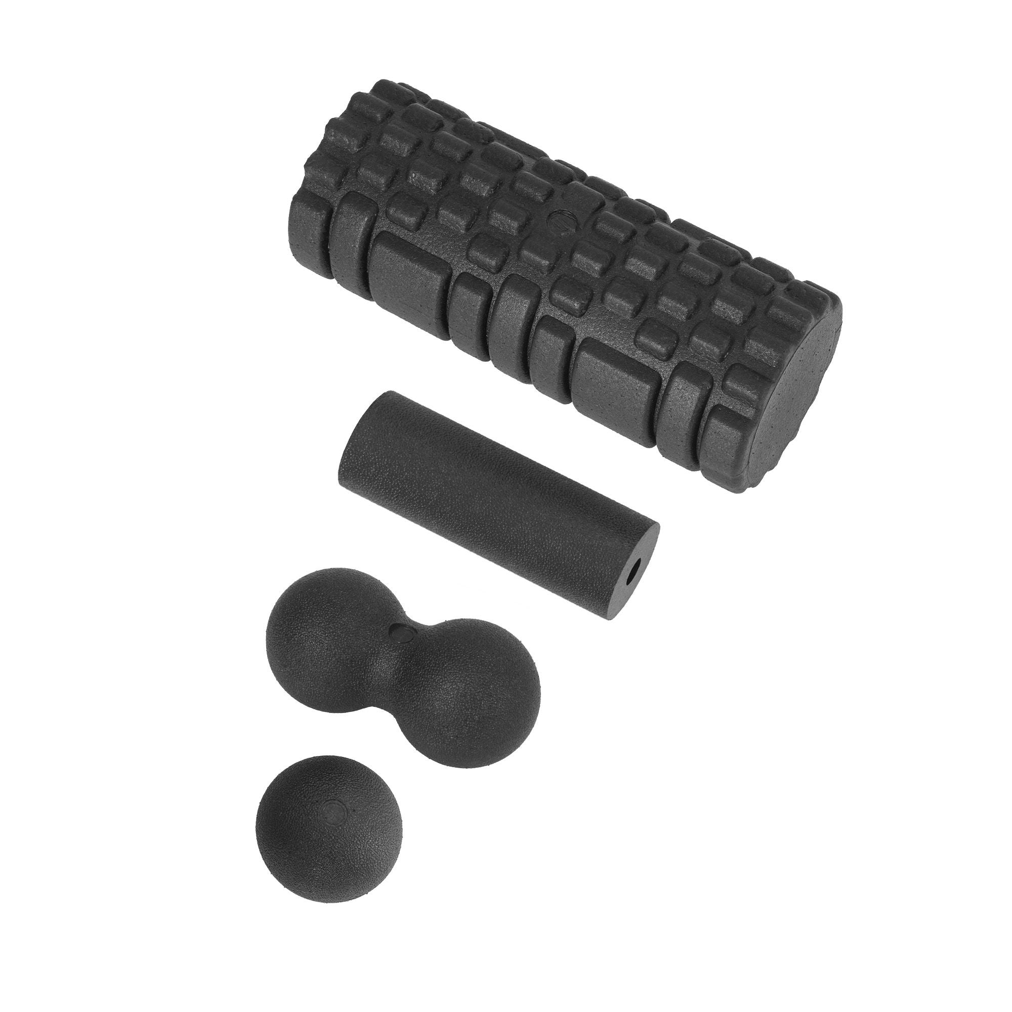 Everfit Foam Roller Set 4 in 1 Grid High Density Massager for Deep Tissue Trigger Point Myofascial Release Back Pain Muscle Recovery Gym Home Fitness Equipment with Storage Bag Supports 150kg