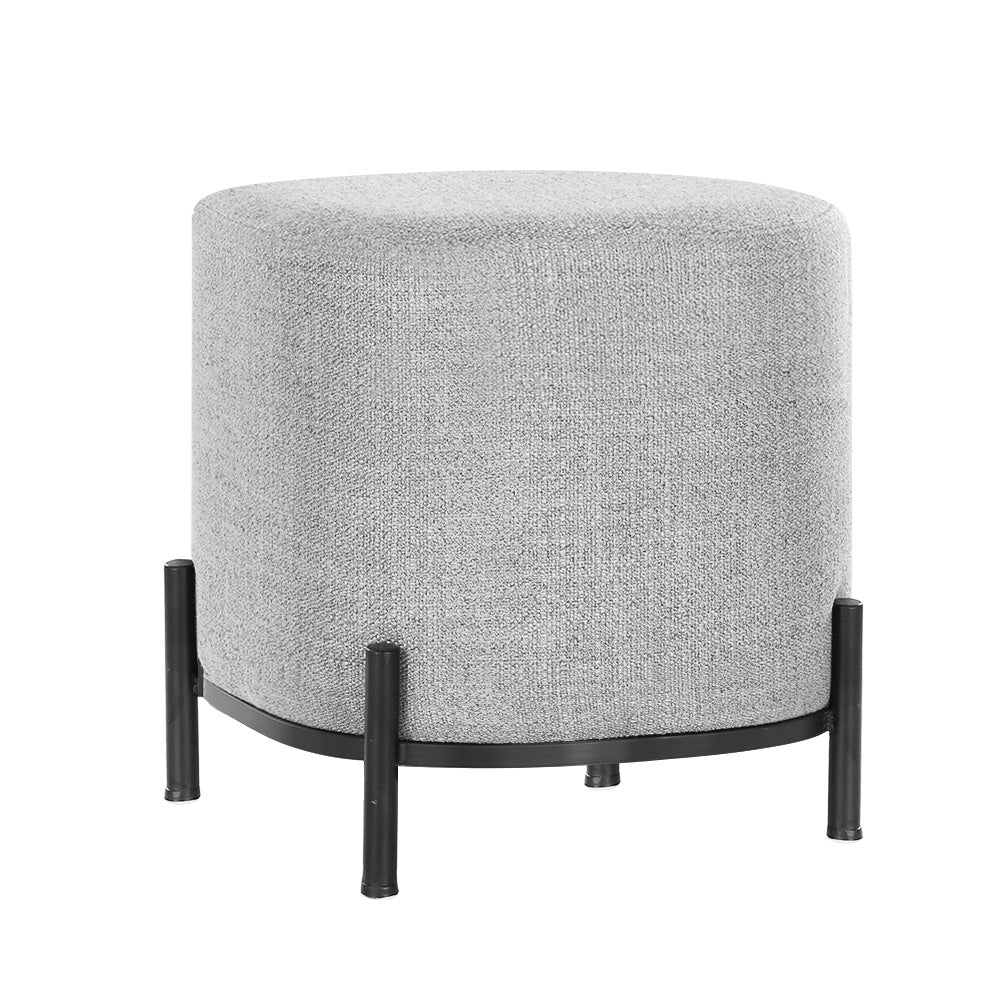 Ottomans & Footstools: Artiss Ottoman Foot Stool Square Linen Grey