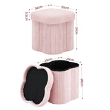 Ottomans & Footstools: Artiss Storage Ottoman Foot Stool Foldable Pink