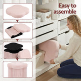 Ottomans & Footstools: Artiss Storage Ottoman Foot Stool Foldable Pink