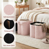 Ottomans & Footstools: Artiss Storage Ottoman Foot Stool Foldable Pink