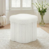 Ottomans & Footstools: Artiss Storage Ottoman Foot Stool Foldable White