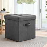98765-Artiss Storage Ottoman Rest Foot Stool Foldable