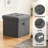 98765-Artiss Storage Ottoman Rest Foot Stool Foldable