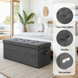 Ottomans & Footstools: Artiss Storage Ottoman Foot Stool Rest Foldable