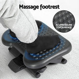 Massage Chairs: Artiss Foot Rest Stool Office Under Desk Angle Adjustable Footrest Massage Black