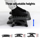 Massage Chairs: Artiss Foot Rest Stool Office Under Desk Angle Adjustable Footrest Massage Black
