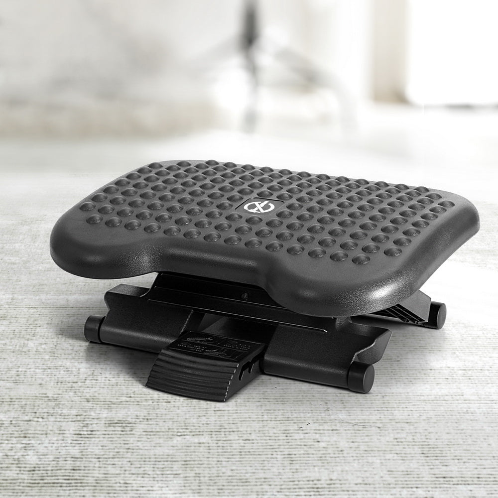 Massage Chairs: Artiss Foot Rest Stool Office Under Desk Angle Adjustable Footrest Massage Black