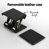 Massage Chairs: Artiss Foot Rest Stool Office Under Desk Fold Footrest Massage Cushion Pad Black