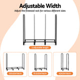 Gardening Accessories: Gardeon Firewood Rack 120cm Wood Rack 3 Sizes Firewood Storage with Tools Black
