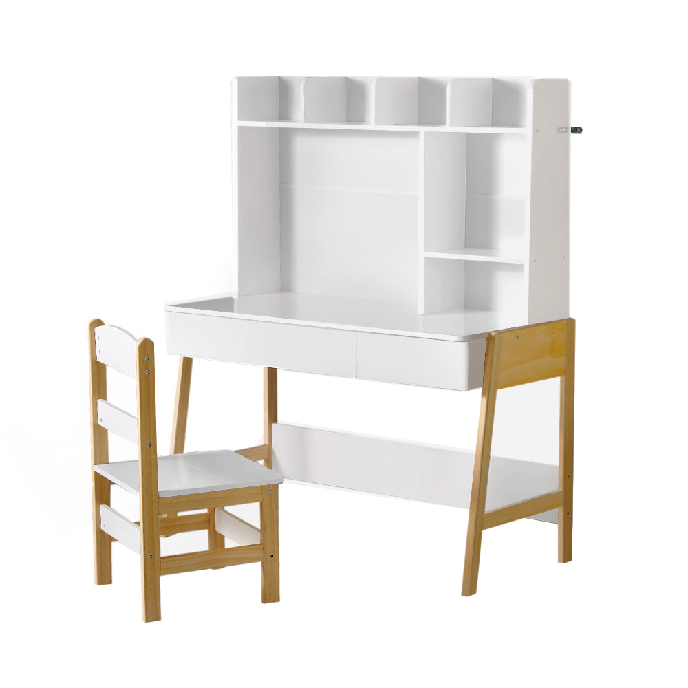 Kid's Bookcases & Shelves: Keezi 2PCS Kids Table and Chairs Set Study Activity Toys Storage Desk Drawer