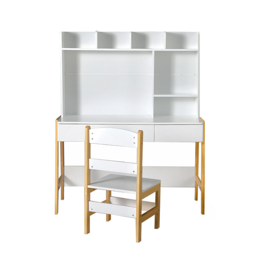 Kid's Bookcases & Shelves: Keezi 2PCS Kids Table and Chairs Set Study Activity Toys Storage Desk Drawer