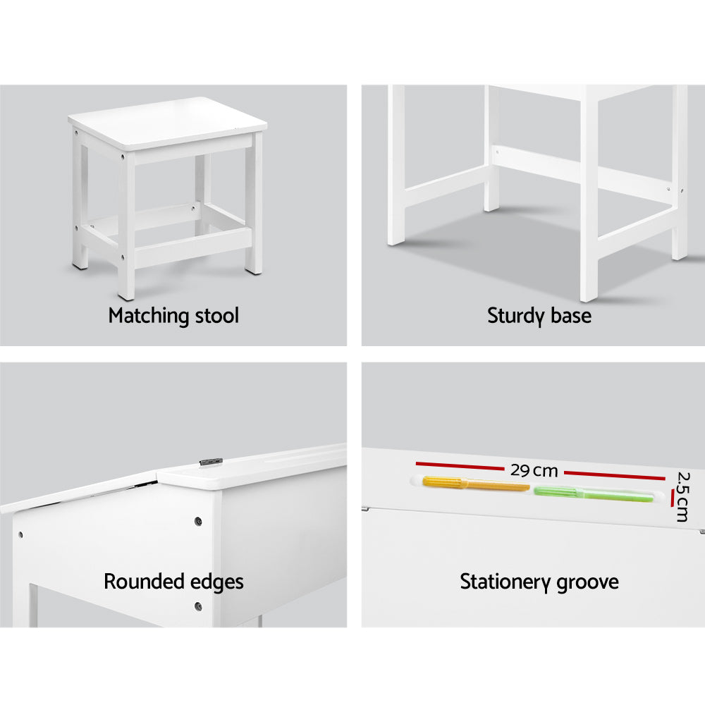 Kid's Desks: Keezi 2PCS Kids Table and Chairs Set Activity Children Playing Toys Study Desk