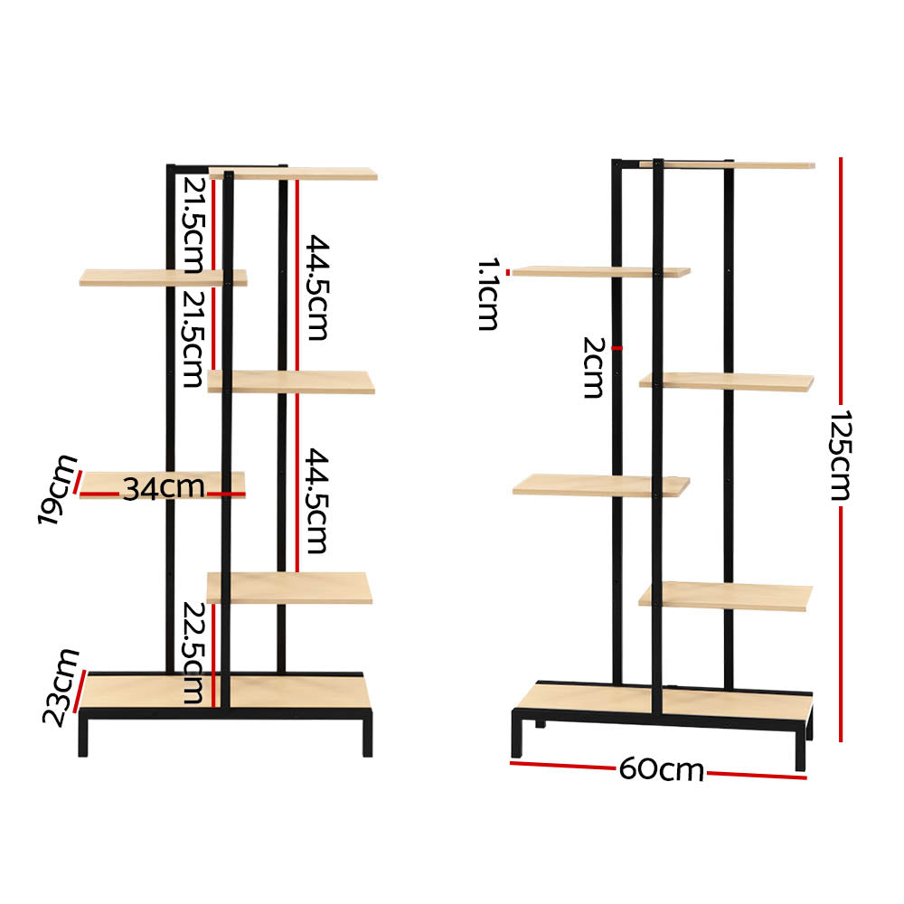 Pots, Planters & Accessories: Artiss Plant Stand 6 Tier Metal Zigzag Flower Pot Shelf