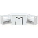 Kid's Tables, Chairs & Seats: Keezi 3PCS Kids Table and Chairs Set Storage Toys Play Activity Desk