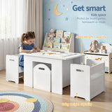 Kid's Tables, Chairs & Seats: Keezi 3PCS Kids Table and Chairs Set Storage Toys Play Activity Desk