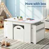Kid's Tables, Chairs & Seats: Keezi 3PCS Kids Table and Chairs Set Storage Toys Play Activity Desk