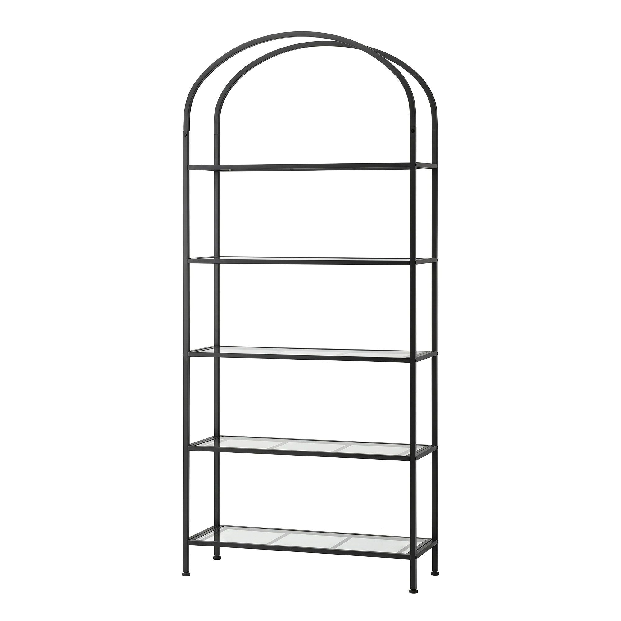 Artiss 5 Tiers Bookshelf Industrial Etagere Bookcase Display Shelf Black