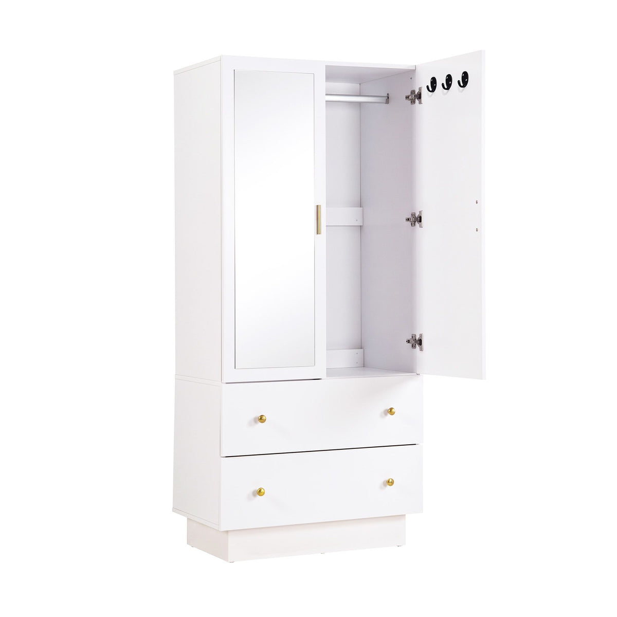 Artiss LED Wardrobe Cabinet Clothes Storage with Mirror