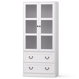 Artiss Buffet Sideboard 180cm Hutch Storage Cabinet Kitchen Drawer Door White