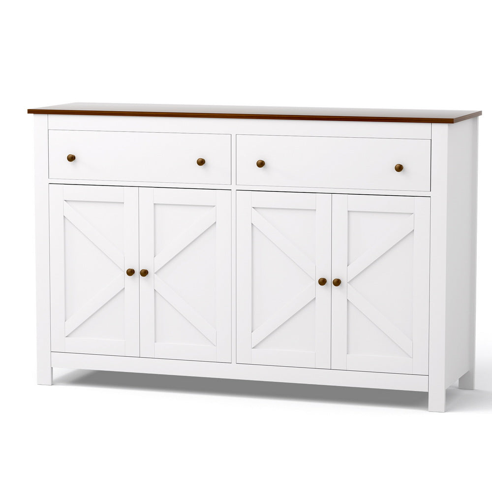 Buffets & Sideboards: Artiss Buffet Sideboard Storage Cabinet Kitchen Cupboard 2 Drawers 140CM White