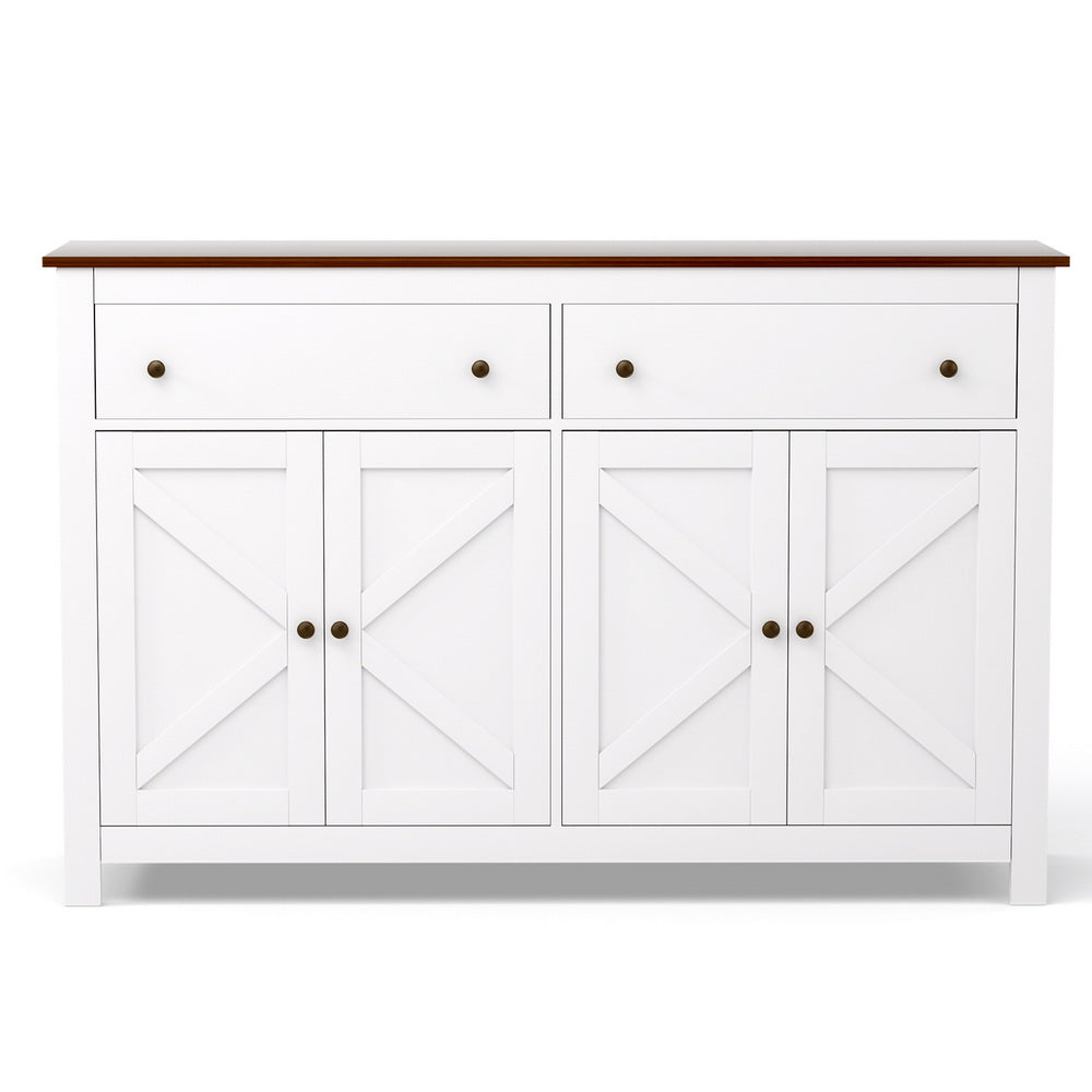 Buffets & Sideboards: Artiss Buffet Sideboard Storage Cabinet Kitchen Cupboard 2 Drawers 140CM White
