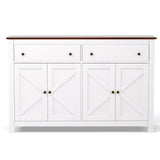 Artiss Buffet Sideboard Storage Cabinet Kitchen Cupboard 2 Drawers 140CM White