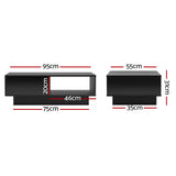Coffee Tables: Artiss Coffee Table Led Lights Black