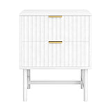 Bedside Tables: Artiss Bedside Table 2 Drawers - White