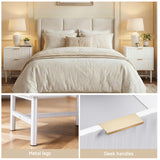 Bedside Tables: Artiss Bedside Table 2 Drawers - White