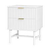 Bedside Tables: Artiss Bedside Table 2 Drawers - White