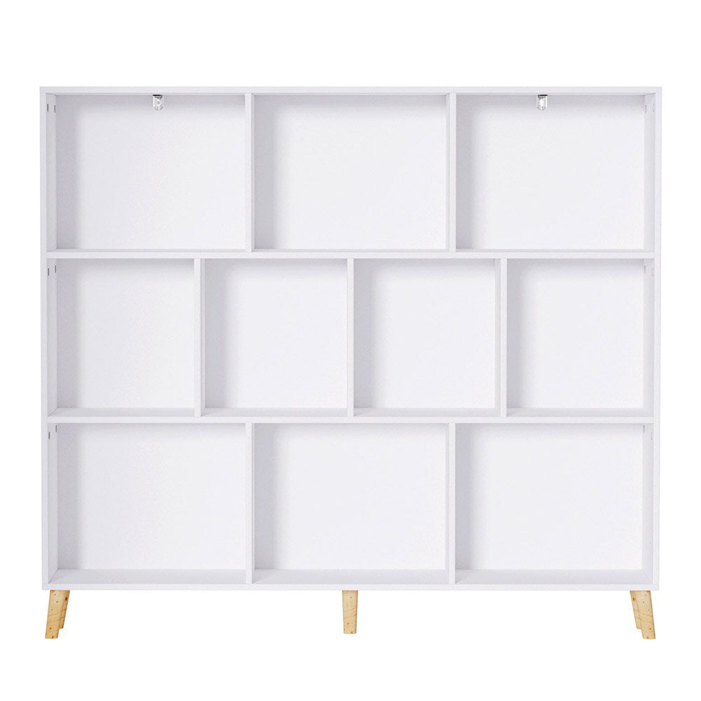 Bookcases & Shelves: Artiss Bookshelf 3 Tiers 10 Cubes - CORA White