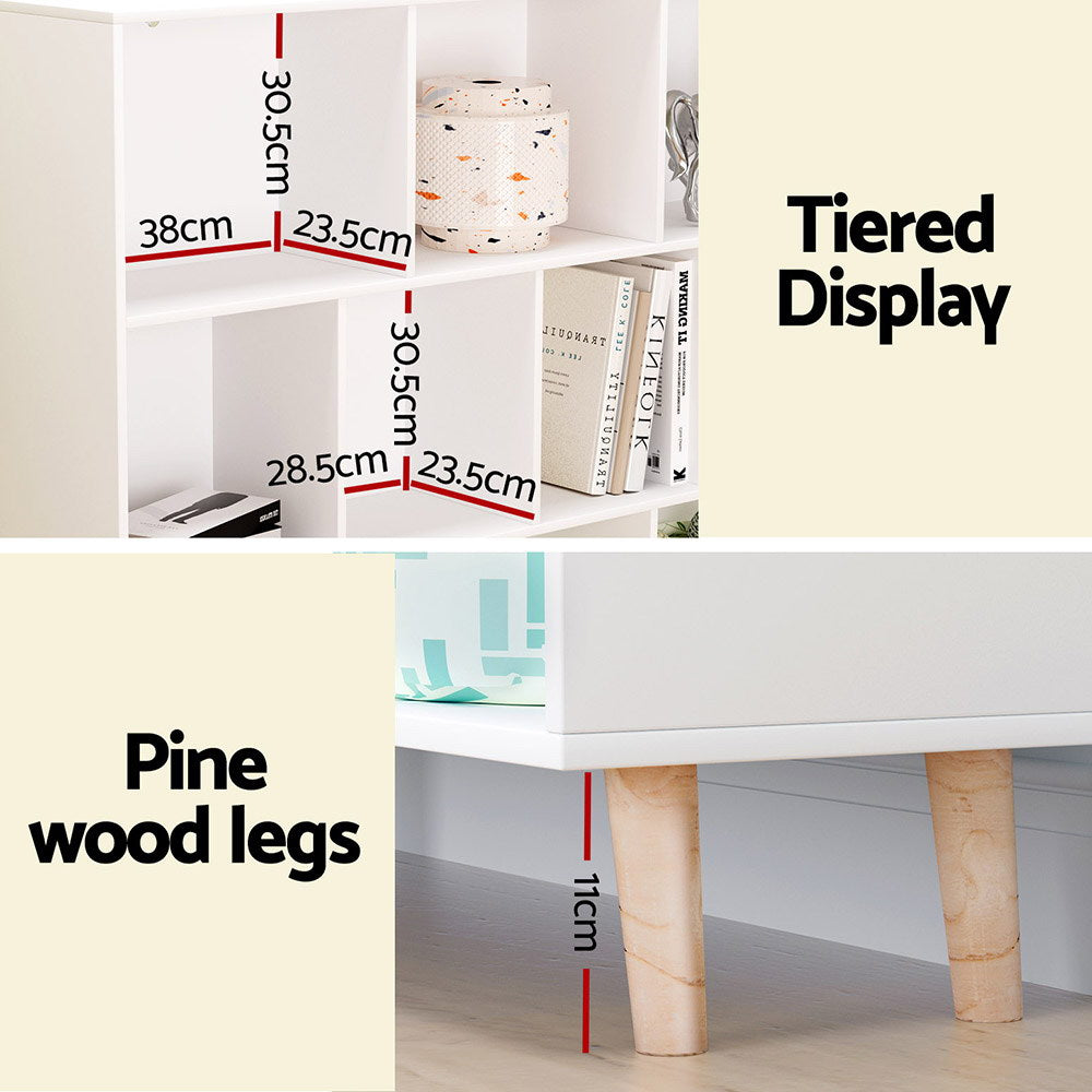 Bookcases & Shelves: Artiss Bookshelf 3 Tiers 10 Cubes - CORA White