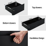 Dressers: Artiss 6 Chest of Drawers Tallboy PEPE Black