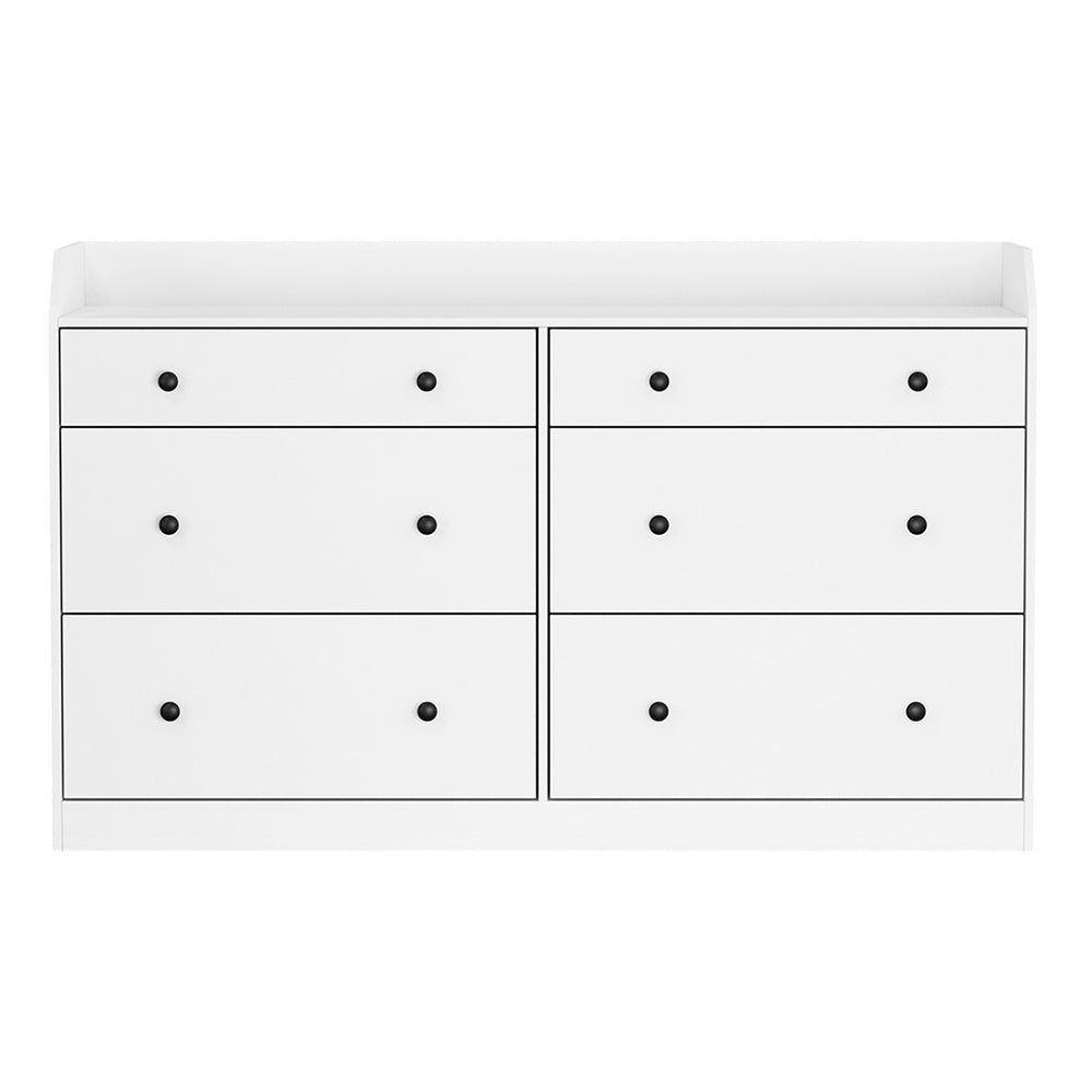 Dressers: Artiss 6 Chest of Drawers - PETE White