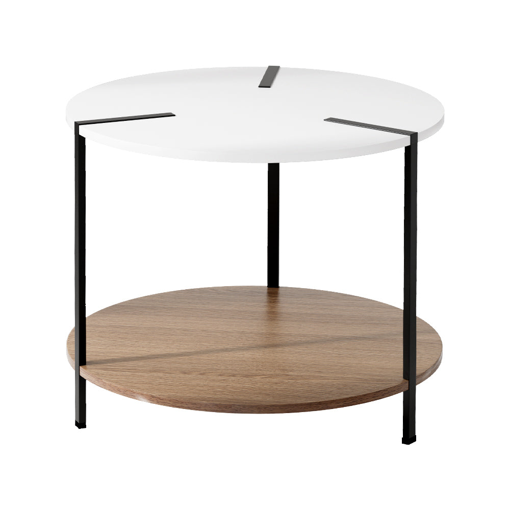 Coffee Tables: Artiss Coffee Table Side Table Round White Cedric