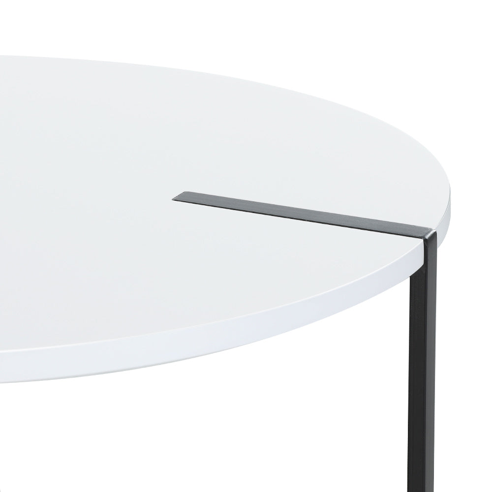 Coffee Tables: Artiss Coffee Table Side Table Round White Cedric