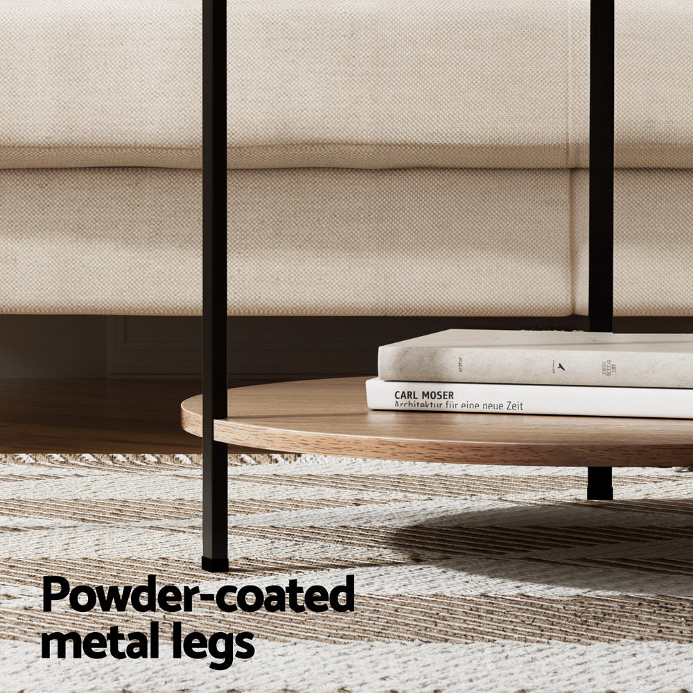 Coffee Tables: Artiss Coffee Table Side Table Round White Cedric