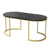Coffee Tables: Artiss Coffee Table Marble Effect Black