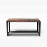 Coffee Tables: Artiss Coffee Table 2-Tier Rustic Brown 104CM