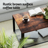 Coffee Tables: Artiss Coffee Table 2-Tier Rustic Brown 104CM