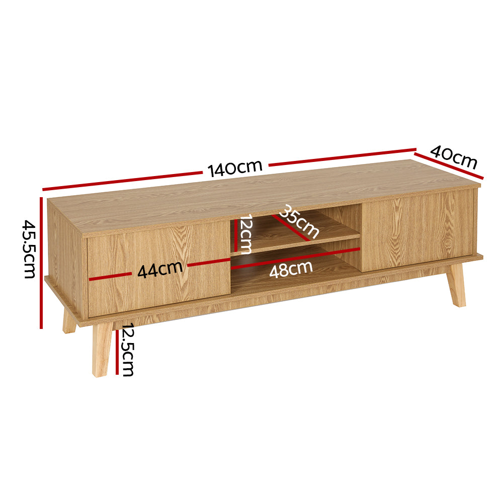 TV Units: Artiss TV Cabinet Entertainment Unit Stand Storage Shelves TV Unit 140CM