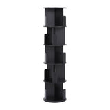 Bookcases & Shelves: Artiss 5 Tiers Bookshelf Swivel Bookcase Display Shelves Stand Round Black